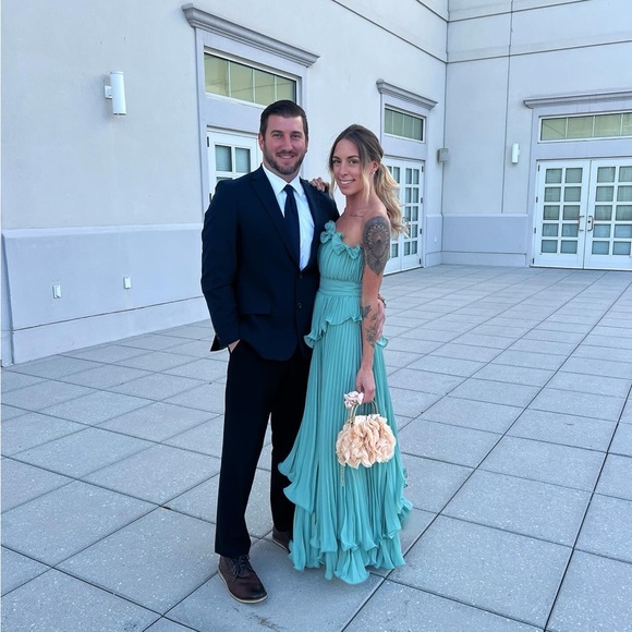 Strapless Ruffled Tiered Gown - Picture 6 of 7